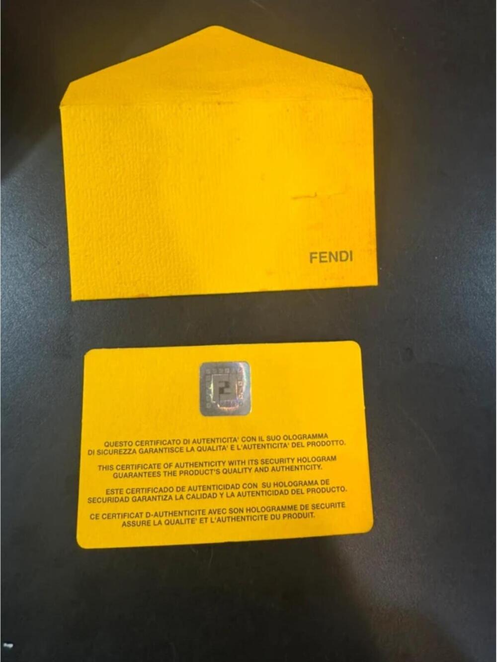 Vintage Fendi Authenticity Cards & Envelope Set